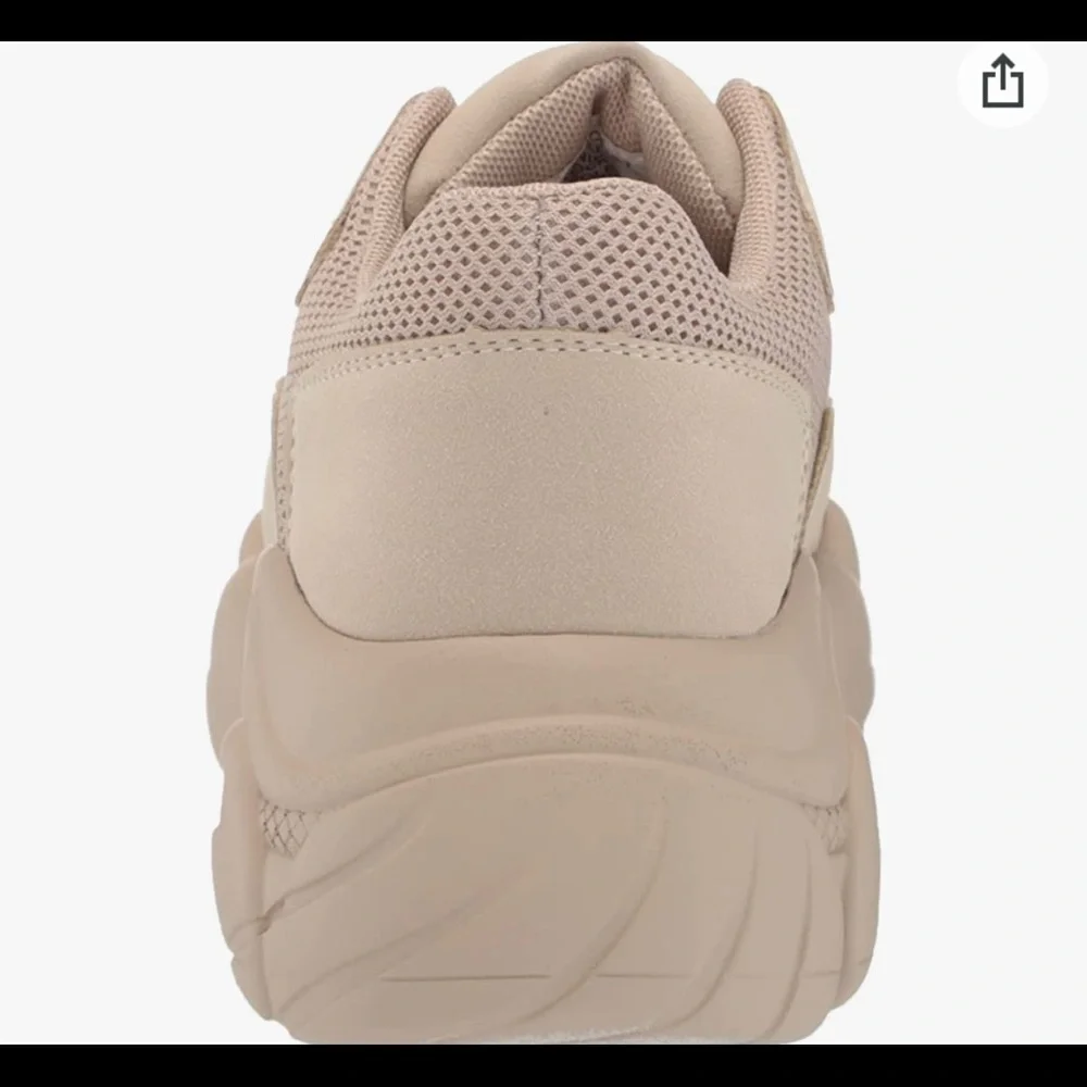 SOLD 🌟STEVE MADDEN SMACK SNEAKERS Nude natural sneakers 8.5 lace up sporty - Picture 4 of 15